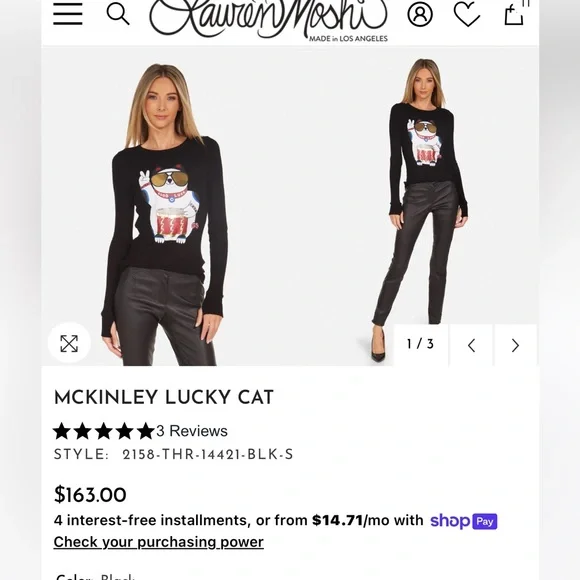 NEW LAUREN MOSHI MCKINLEY LUCKY CAT - Picture 3 of 9